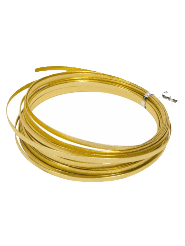 Flat Aluminium Wire Light Gold