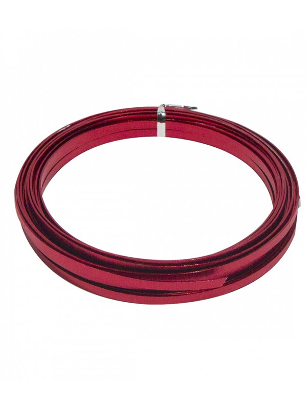 Flat Aluminium Wire Red