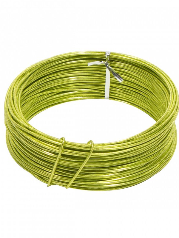 Round Aluminium Wire Apple Green