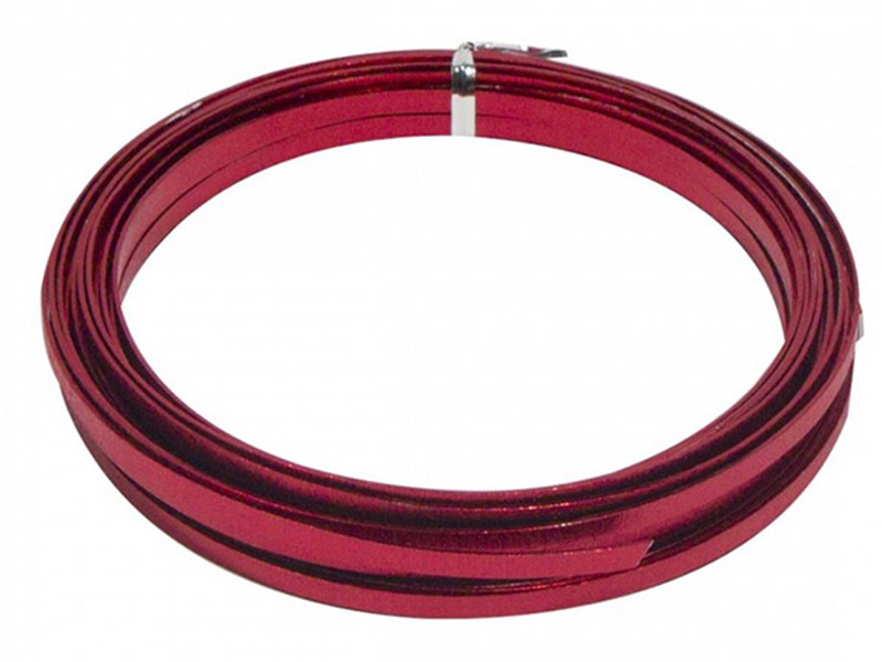 Flat Aluminium Wire Red