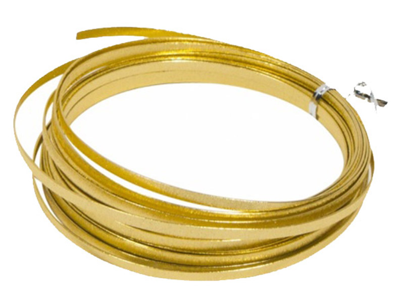 Flat Aluminium Wire Light Gold